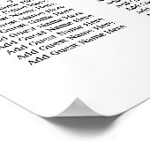 Modern Blush Flowers Wedding Seating Chart Poster (Hoek)