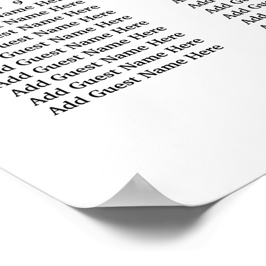 Modern Blush Flowers Wedding Seating Chart Poster (Hoek)