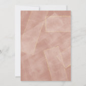Modern Blush Gold Abstracte bruiloft uitnodiging (Achterkant)