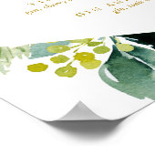 Modern Blush Gold Floral Signature Cocktail Menu Poster (Hoek)