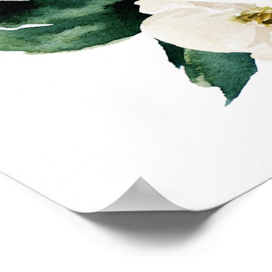 Modern Blush Gold Unplugged Wedding Ceremony Sign Poster (Hoek)