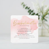 Modern Blush Gold vrijgezellenweekend Kaart (Staand voorkant)