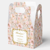 Modern Blush Gold Wedding Favoriet Box Custom Text Bedankdoosjes (Geopend)