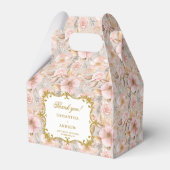 Modern Blush Gold Wedding Favoriet Box Custom Text Bedankdoosjes (Voorkant Zijde)