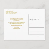 Modern Blush | Gouden BRUILOFT WIJZIG DE DATUM Aankondigingskaart (Achterkant)