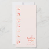 Modern Blush-Huwelijksprogramma- (Voorkant)