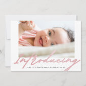 Modern Blush Introductie handgeschreven foto Baby (Voorkant)