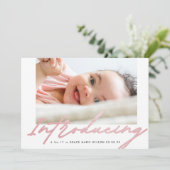 Modern Blush Introductie handgeschreven foto Baby (Staand voorkant)