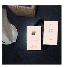 Modern Blush Logo Kleding Prijs label w / Maat Gra Visitekaartje