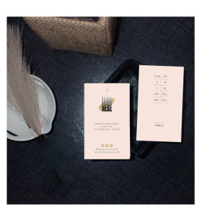 Modern Blush Logo Kleding Prijs label w / Maat Gra Visitekaartje