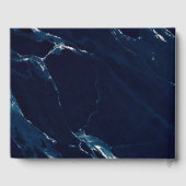 Modern blush marine marmer bruiloft gastenboek (Achterkant)