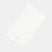 Modern Blush Monogram White Wedding Servet (Hoek)