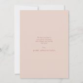 Modern Blush Multi Photo Christmas Feestdagenkaart (Achterkant)