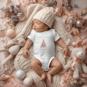Modern Blush My First Christmas – Personalized Romper