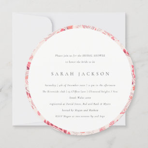Modern Blush Paisley Typography Vrijgezellenfeest Kaart