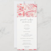 Modern Blush Paisley Typography Wedding Programme Kaart (Voorkant)