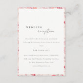 Modern Blush Paisley Typography Wedding Reception Informatiekaartje (Voorkant)
