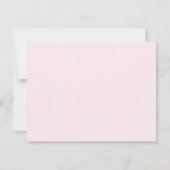 Modern Blush Pink Black Frame Note Card Kaart (Achterkant)