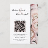 Modern Blush Pink bloem elegant script Informatiekaartje (Voorkant)