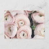 Modern Blush Pink bloem elegant script Informatiekaartje (Achterkant)