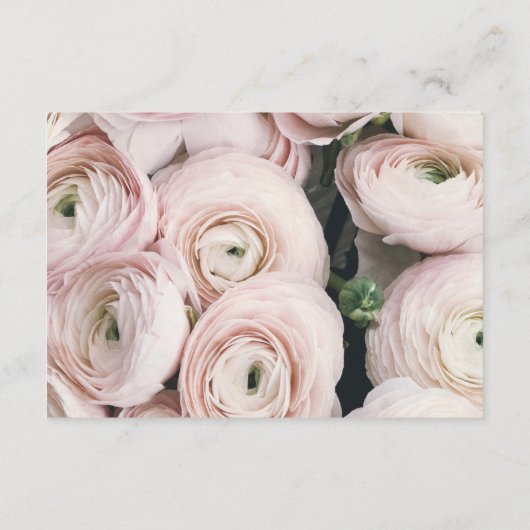 Modern Blush Pink bloem elegant script Informatiekaartje (Achterkant)