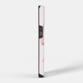 Modern Blush Pink Bow Initiaal Monogram iPhone Hoesje (Rechterkant)