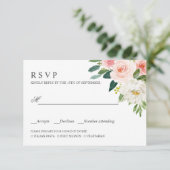 Modern Blush | PInk BRUILOFT RSVP MAALTIJD KEUZE (Staand voorkant)