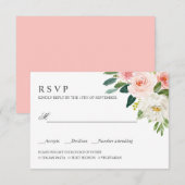 Modern Blush | PInk BRUILOFT RSVP MAALTIJD KEUZE (Voorkant / Achterkant)