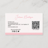 Modern Blush Pink Business Logo | QR-code Visitekaartje (Achterkant)