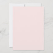 Modern Blush Pink Coquette Bow Baby shower Kaart (Achterkant)