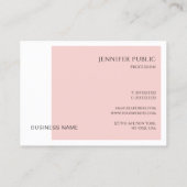 Modern Blush Pink Elegant Company Eenvoudige Sjabl Visitekaartje (Achterkant)