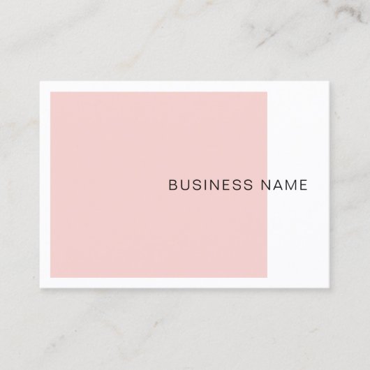 Modern Blush Pink Elegant Company Eenvoudige Sjabl Visitekaartje (Voorkant)