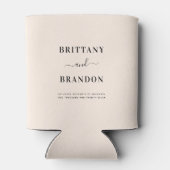 Modern Blush Pink Elegant Wedding Blikjeskoeler (Achterkant)