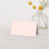 Modern Blush Pink Faux Gold Gevouwen Plaatskaartje (Achterkant)