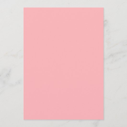 Modern Blush Pink Flat Menu Kaart (Achterkant)
