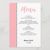 Modern Blush Pink Flat Menu Kaart (Voorkant)