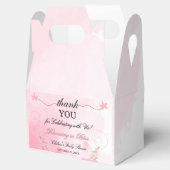 Modern Blush Pink Floral Baby shower dank u Bedankdoosjes (Geopend)