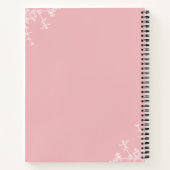 Modern Blush Pink Floral Crest Monogram Journal Notitieboek (Achterkant)