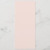 Modern Blush Pink Floral Peony bruiloft diner Menu (Achterkant)