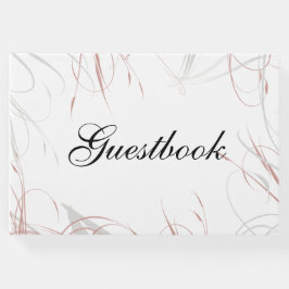 Modern Blush Pink Flourish Elegant Wedding Gastenboek