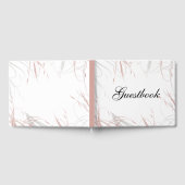 Modern Blush Pink Flourish Elegant Wedding Gastenboek (Volledig)