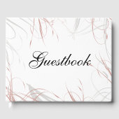 Modern Blush Pink Flourish Elegant Wedding Gastenboek (Voorkant)