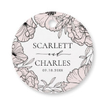 Modern Blush Pink Flowers Wedding