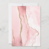 Modern Blush Pink Gold Agaat Bruiloft Save the Dat Date (Achterkant)