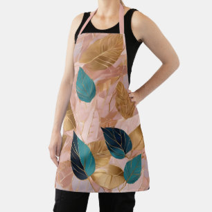 Modern Blush Pink Gold Boho laat Collectie achter Schort