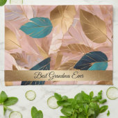 Modern Blush Pink Gold Boho laat Collectie achter Theedoek (Gevouwen)