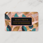 Modern Blush Pink Gold Boho laat Collectie achter Visitekaartje (Voorkant)