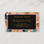 Modern Blush Pink Gold Boho laat Collectie achter Visitekaartje (Achterkant)