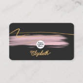 Modern Blush Pink & Gold Elegant Business Branding Visitekaartje (Voorkant)