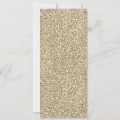 Modern Blush Pink Gold Glitter Gown Quinceanera Kaart (Achterkant)